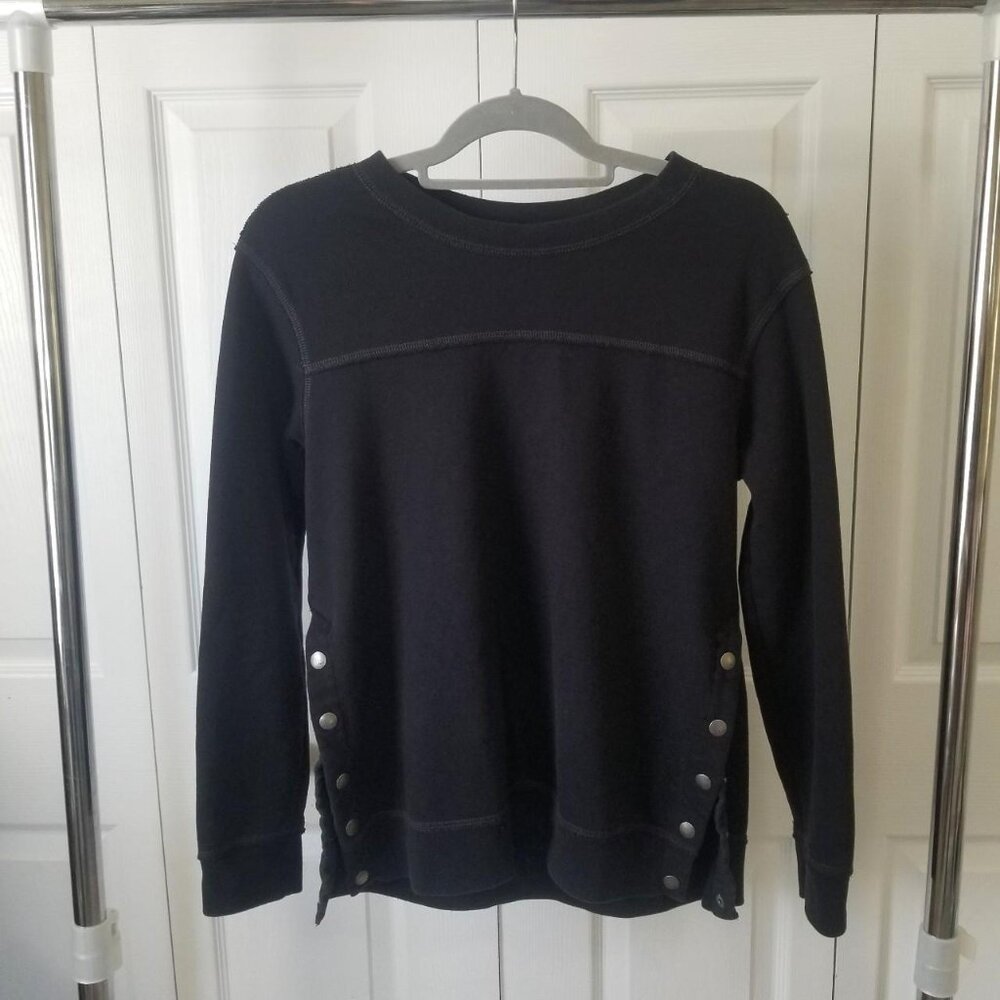 Black Button-Detail Women's Top